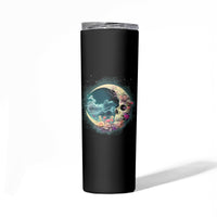Hello Darkness My Old Friend Crescent Moon Skull Skinny Tumbler - Wonder Print Shop