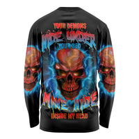 Your Demons Hide Under Your Bed Thunder Skull Long Sleeve Shirt - Wonder Print Shop