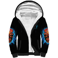 Your Demons Hide Under Your Bed Thunder Skull Sherpa Hoodie - Wonder Print Shop