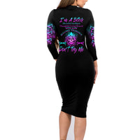 I'm A B Don't Try Me All Family Matching Long Sleeve Bodycon Dress and Hawaiian Shirt - Wonder Print Shop