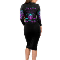 I'm A B Don't Try Me All Long Sleeve Bodycon Dress - Wonder Print Shop