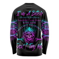 I'm A B Don't Try Me All Long Sleeve Shirt - Wonder Print Shop