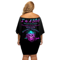 I'm A B Don't Try Me All Off Shoulder Short Dress - Wonder Print Shop