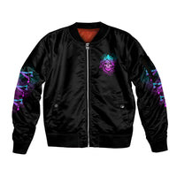 I'm A B Don't Try Me All Sleeve Zip Bomber Jacket - Wonder Print Shop