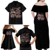 The Good Girl In Me Got Tired Skull Rose Family Matching Off Shoulder Maxi Dress and Hawaiian Shirt - Wonder Print Shop