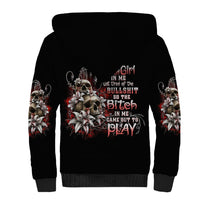 The Good Girl In Me Got Tired Skull Rose Sherpa Hoodie - Wonder Print Shop