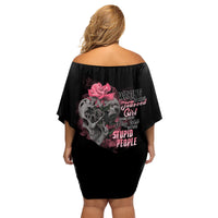 Warning This Tattooed Girl Family Matching Off Shoulder Short Dress and Hawaiian Shirt - Wonder Print Shop