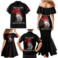 Piss Me Off I Will Family Matching Mermaid Dress and Hawaiian Shirt - Wonder Print Shop