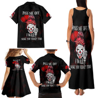 Piss Me Off I Will Family Matching Tank Maxi Dress and Hawaiian Shirt - Wonder Print Shop