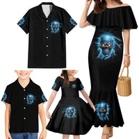 I'm Not Rude Mad Skull Family Matching Mermaid Dress and Hawaiian Shirt - Wonder Print Shop