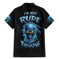I'm Not Rude Mad Skull Family Matching Mermaid Dress and Hawaiian Shirt - Wonder Print Shop