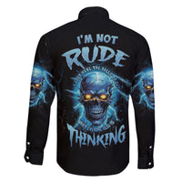 I'm Not Rude Mad Skull Family Matching Short Sleeve Bodycon Dress and Hawaiian Shirt - Wonder Print Shop