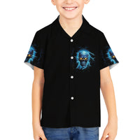 I'm Not Rude Mad Skull Family Matching Short Sleeve Bodycon Dress and Hawaiian Shirt - Wonder Print Shop