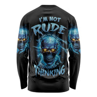 I'm Not Rude Mad Skull Long Sleeve Shirt - Wonder Print Shop