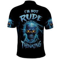 I'm Not Rude Mad Skull Polo Shirt - Wonder Print Shop