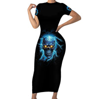 I'm Not Rude Mad Skull Short Sleeve Bodycon Dress - Wonder Print Shop