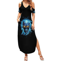 I'm Not Rude Mad Skull Summer Maxi Dress - Wonder Print Shop