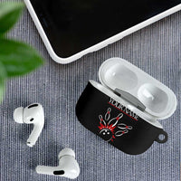 Custom Red and Black Bowling AirPods Case with Strike Explosion Graphic Custom Name and Bowler Silhouette - Wonder Print Shop
