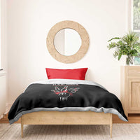Custom Red and Black Bowling Bedding Set with Strike Explosion Graphic Custom Name and Bowler Silhouette - Wonder Print Shop