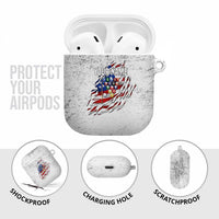 Custom American Flag Billiards AirPods Case with Ripped Design Pool Ball Graphic - Wonder Print Shop