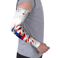 Custom American Flag Billiards Arm Sleeves with Ripped Design Pool Ball Graphic - Wonder Print Shop
