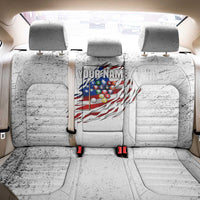 Custom American Flag Billiards Back Car Seat Cover with Ripped Design Pool Ball Graphic - Wonder Print Shop