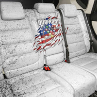 Custom American Flag Billiards Back Car Seat Cover with Ripped Design Pool Ball Graphic - Wonder Print Shop