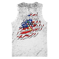Custom American Flag Billiards Basketball Jersey with Ripped Design Pool Ball Graphic - Wonder Print Shop