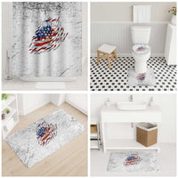 Custom American Flag Billiards Bathroom Set with Ripped Design Pool Ball Graphic - Wonder Print Shop