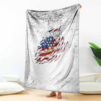 Custom American Flag Billiards Blanket with Ripped Design Pool Ball Graphic - Wonder Print Shop