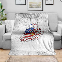 Custom American Flag Billiards Blanket with Ripped Design Pool Ball Graphic - Wonder Print Shop