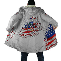 Custom American Flag Billiards Cloak with Ripped Design Pool Ball Graphic - Wonder Print Shop