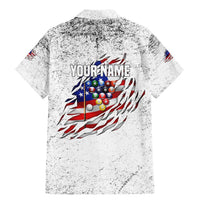 Custom American Flag Billiards Family Matching Mermaid Dress and Hawaiian Shirt with Ripped Design Pool Ball Graphic - Wonder Print Shop