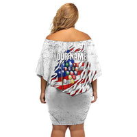 Custom American Flag Billiards Family Matching Off Shoulder Short Dress and Hawaiian Shirt with Ripped Design Pool Ball Graphic - Wonder Print Shop