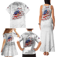 Custom American Flag Billiards Family Matching Tank Maxi Dress and Hawaiian Shirt with Ripped Design Pool Ball Graphic - Wonder Print Shop