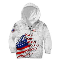 Custom American Flag Billiards Kid Hoodie with Ripped Design Pool Ball Graphic - Wonder Print Shop