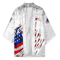 Custom American Flag Billiards Kimono with Ripped Design Pool Ball Graphic - Wonder Print Shop