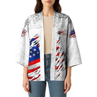 Custom American Flag Billiards Kimono with Ripped Design Pool Ball Graphic - Wonder Print Shop