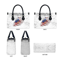 Custom American Flag Billiards Leather Bag with Ripped Design Pool Ball Graphic - Wonder Print Shop