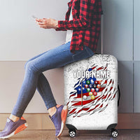 Custom American Flag Billiards Luggage Cover with Ripped Design Pool Ball Graphic - Wonder Print Shop