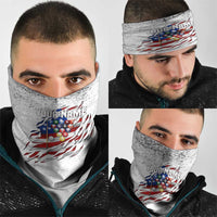 Custom American Flag Billiards Neck Gaiter with Ripped Design Pool Ball Graphic - Wonder Print Shop