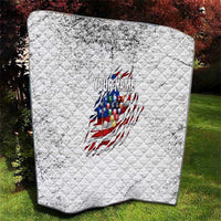 Custom American Flag Billiards Quilt with Ripped Design Pool Ball Graphic - Wonder Print Shop