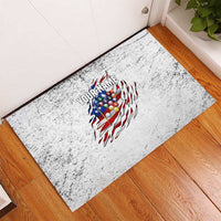 Custom American Flag Billiards Rubber Doormat with Ripped Design Pool Ball Graphic - Wonder Print Shop