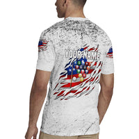 Custom American Flag Billiards Rugby Jersey with Ripped Design Pool Ball Graphic - Wonder Print Shop