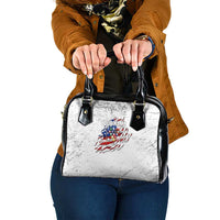 Custom American Flag Billiards Shoulder Handbag with Ripped Design Pool Ball Graphic - Wonder Print Shop