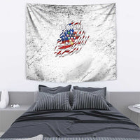 Custom American Flag Billiards Tapestry with Ripped Design Pool Ball Graphic - Wonder Print Shop