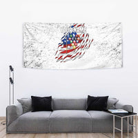 Custom American Flag Billiards Tapestry with Ripped Design Pool Ball Graphic - Wonder Print Shop