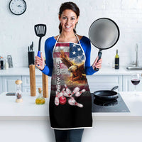 Custom Patriotic Eagle Bowling Apron with American Flag Strike Design - Wonder Print Shop