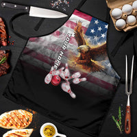 Custom Patriotic Eagle Bowling Apron with American Flag Strike Design - Wonder Print Shop