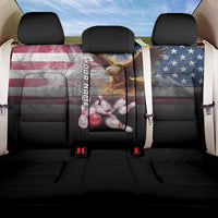 Custom Patriotic Eagle Bowling Back Car Seat Cover with American Flag Strike Design - Wonder Print Shop